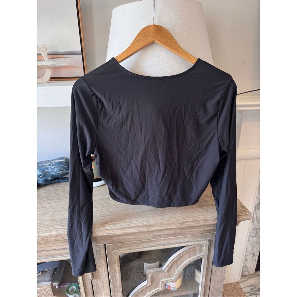 NWT Calia Ruched Rash Guard In Black Size Large - Picture 4 of 8